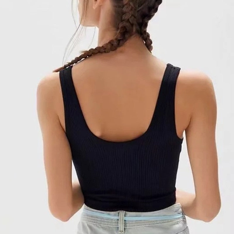 Ribbed Seamless Tank Crop Top - Apparel - Femboy Fatale