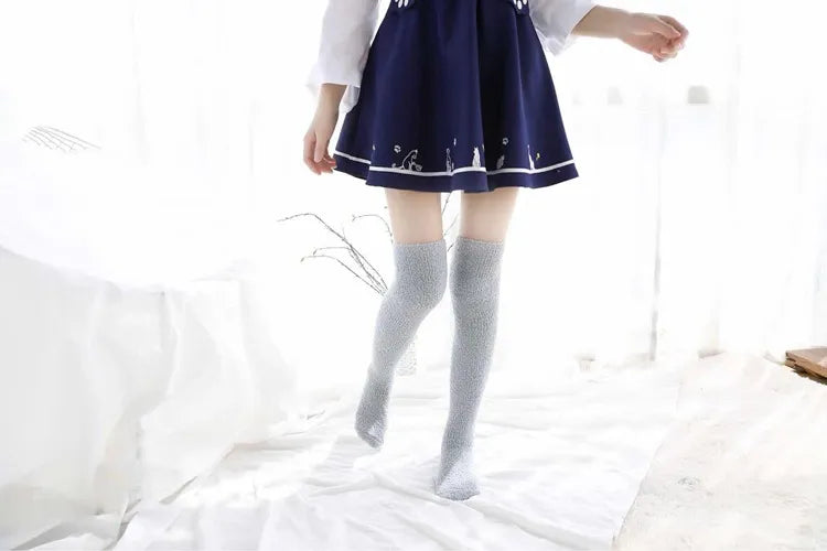 Soft Coral Fleece Striped Socks Collection