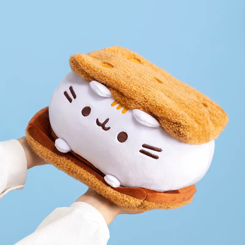 Kawaii Cat Marshmallow Smores Cookie Plush