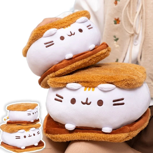 Kawaii Cat Marshmallow Smores Cookie Plush
