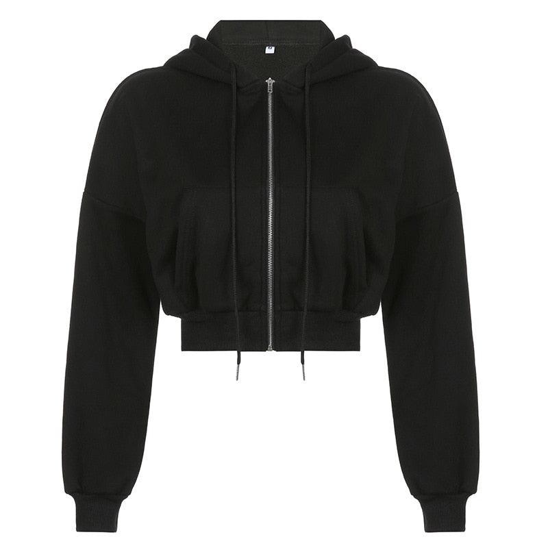 Crop Top Hoodies - Black / S Hoodie - Femboy Fatale