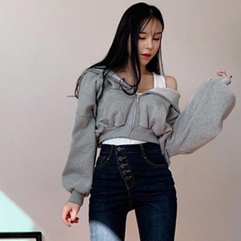 Crop Top Hoodies - Hoodie - Femboy Fatale