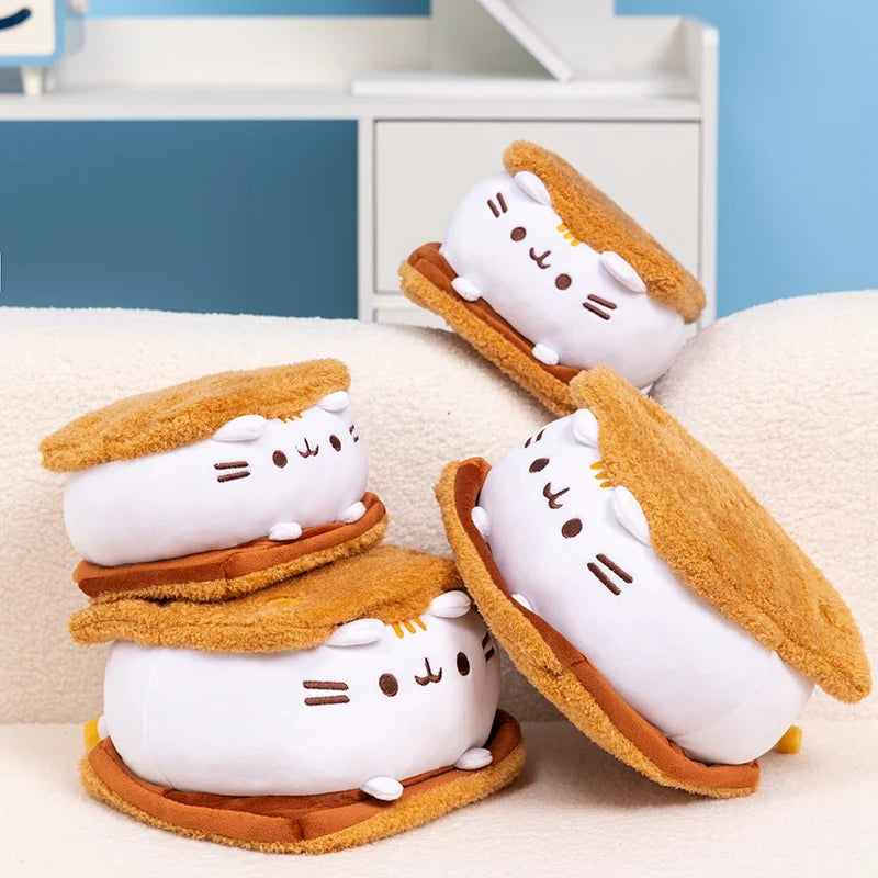 Kawaii Cat Marshmallow Smores Cookie Plush