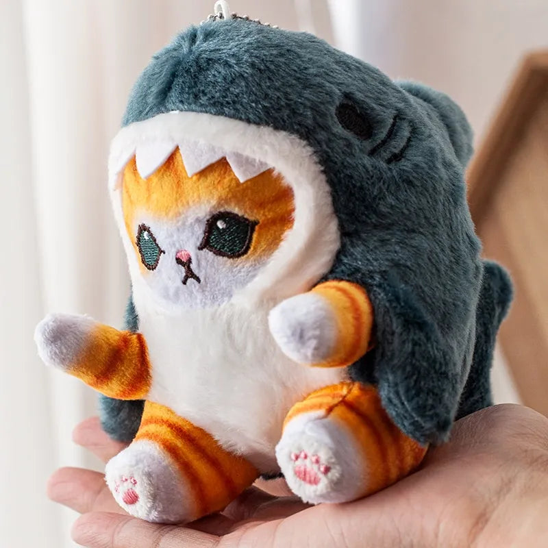 12cm Cat Shark / Shrimp Plush Keychain - Shark Clothing Accessories - Femboy Fatale