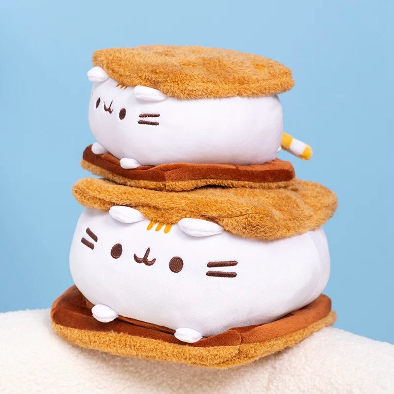 Kawaii Cat Marshmallow Smores Cookie Plush