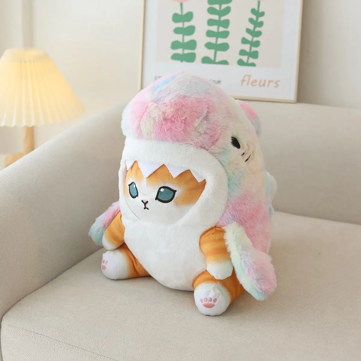 Cat Shark Plushie - Orange / Multicolor / 20cm Plushie - Femboy Fatale