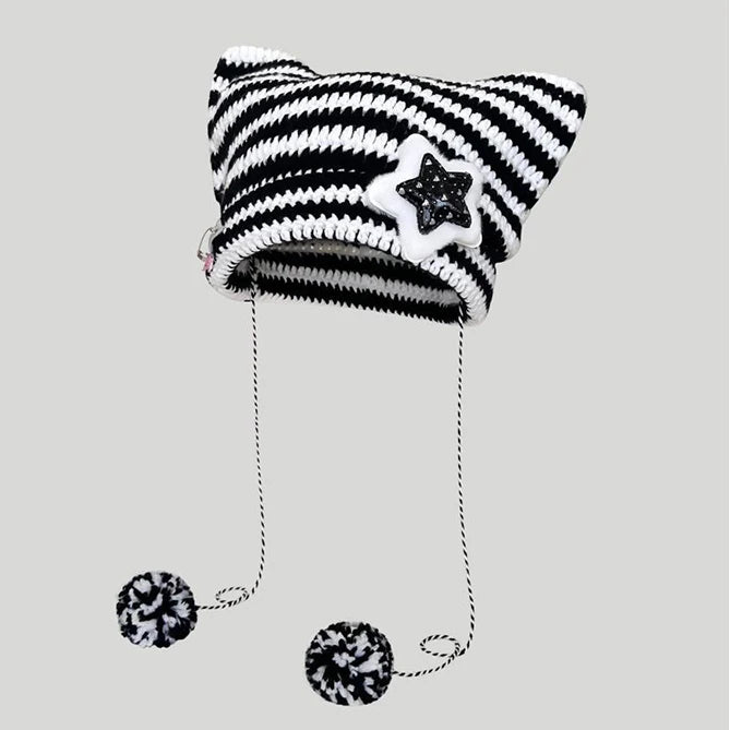Striped Cat Ears Beanie Collection
