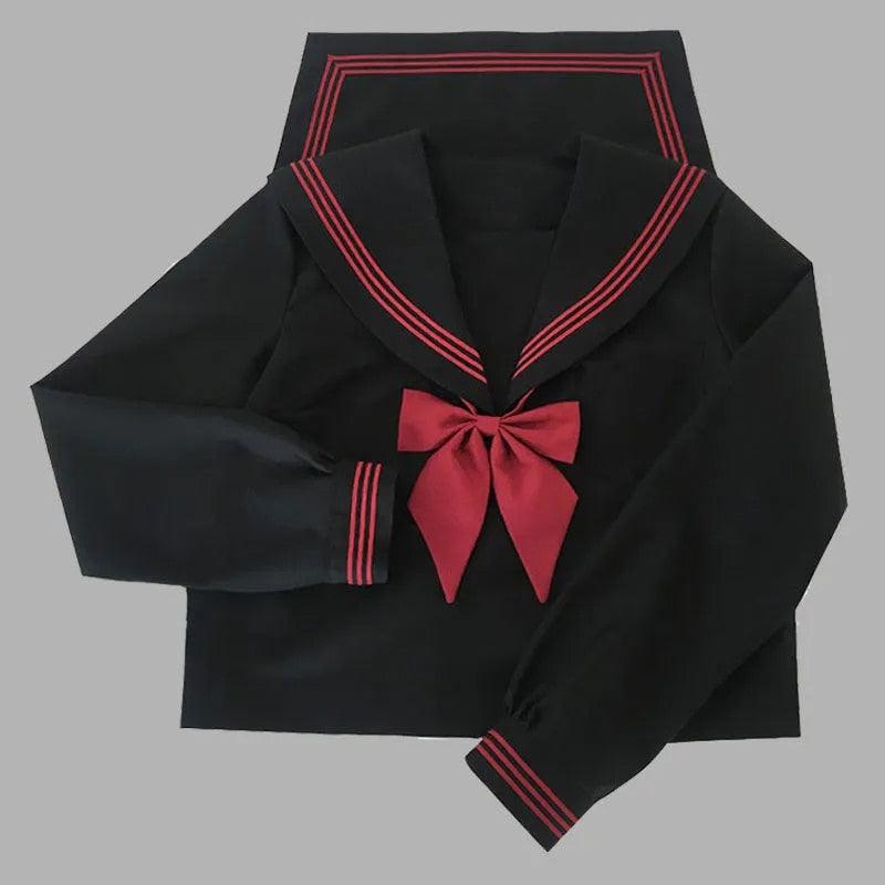 Japanese School Uniform Collection - Black Long Sleeve (Shirt Only) / S Apparel - Femboy Fatale