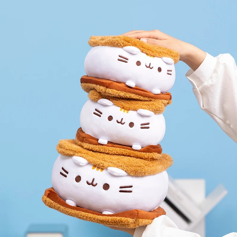 Kawaii Cat Marshmallow Smores Cookie Plush