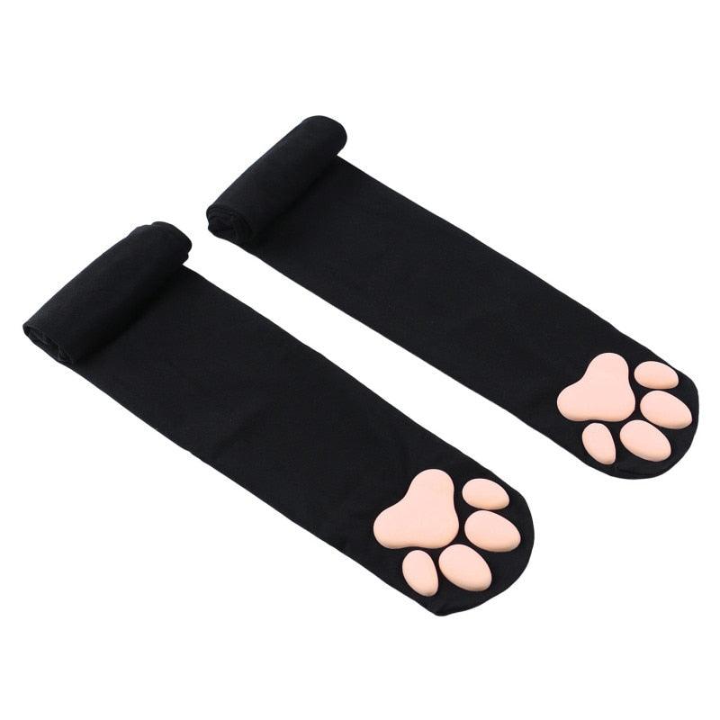 Cat Paw Thigh High Socks - Socks - Femboy Fatale