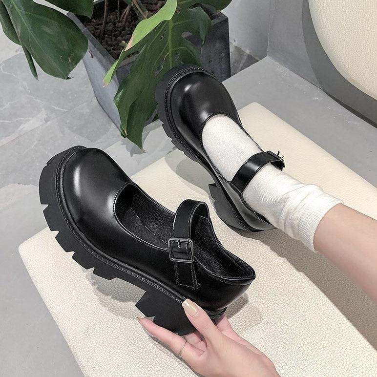 School Pumps - Matte Black B / 3.5 Shoes - Femboy Fatale