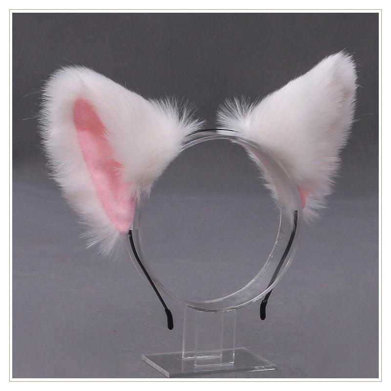 Simple Cat Ears Headband - White Headband - Femboy Fatale