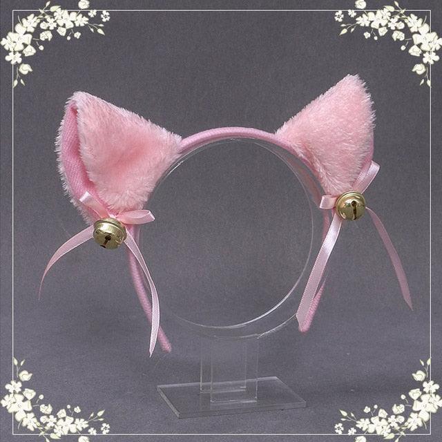 Fluffy Cat Ears - Pink Headband - Femboy Fatale