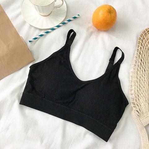 Sports Running Bra - Black - Femboy Fatale