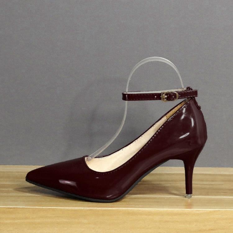 Closed Toe Stilettos 7cm Heels - Wine Red / 3 - Femboy Fatale