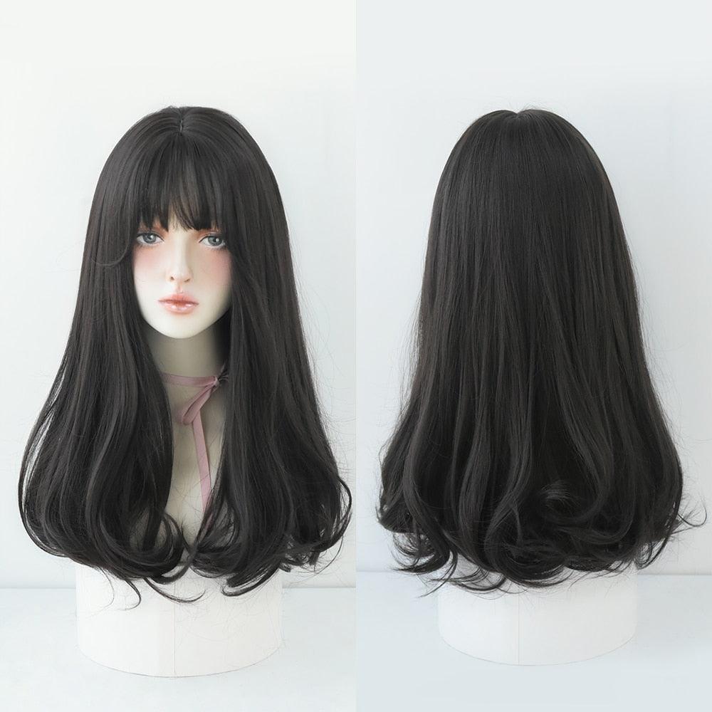 Long Wavy Hair With Bangs Wig Collection - 34 Wigs - Femboy Fatale