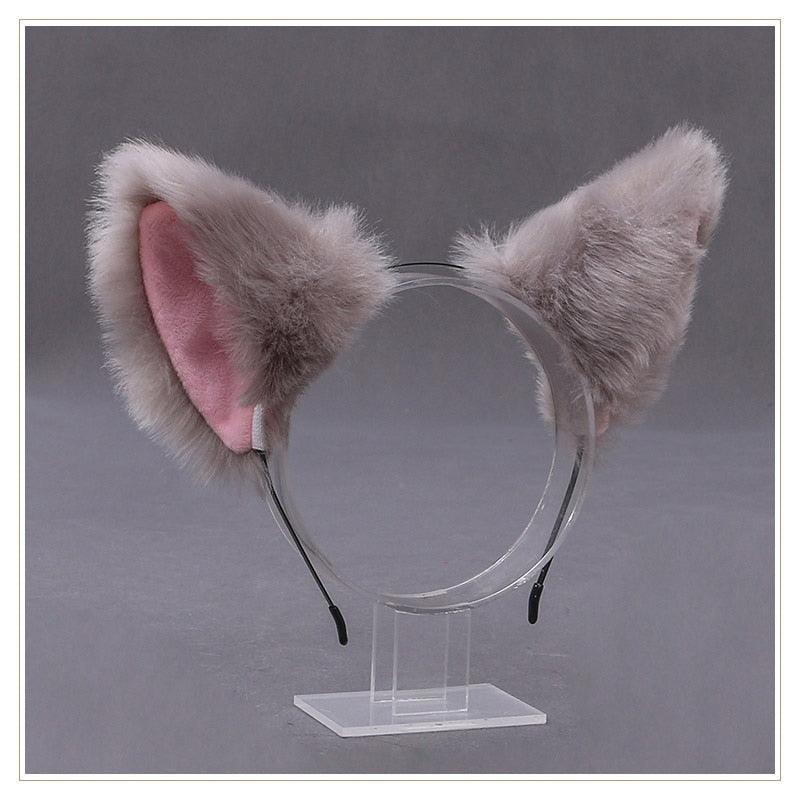 Simple Cat Ears Headband - Gray Headband - Femboy Fatale