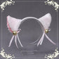 Fluffy Cat Ears - White Headband - Femboy Fatale