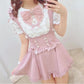 Gothic Lolita Suspender Skirts - Pink / S Apparel - Femboy Fatale