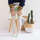 Soft Coral Fleece Striped Socks Collection