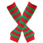 Striped Arm Warmer Collection - Red & Green (Thick Stripes) Arm Warmers - Femboy Fatale
