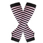 Striped Arm Warmer Collection - Black & Light Pink Arm Warmers - Femboy Fatale