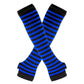 Striped Arm Warmer Collection - Black & Blue Arm Warmers - Femboy Fatale
