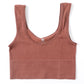 Ribbed Seamless Tank Crop Top - Chocolate / M Apparel - Femboy Fatale