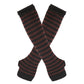 Striped Arm Warmer Collection - Black & Brown Arm Warmers - Femboy Fatale