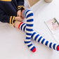 Soft Coral Fleece Striped Socks Collection