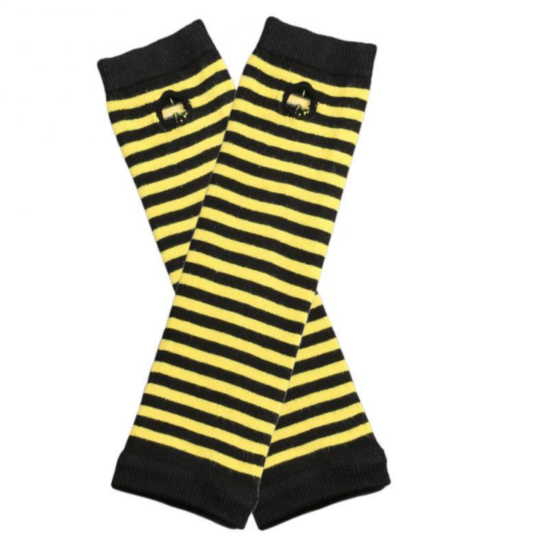 Striped Arm Warmer Collection - Black & Yellow Arm Warmers - Femboy Fatale