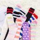 Soft Coral Fleece Striped Socks Collection