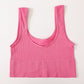 Ribbed Seamless Tank Crop Top - Rose Pink / M Apparel - Femboy Fatale