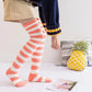 Soft Coral Fleece Striped Socks Collection
