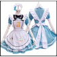 Alice Blue Poker Maid Dress - Dress + Stockings / S Apparel - Femboy Fatale