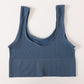 Ribbed Seamless Tank Crop Top - Blue / M Apparel - Femboy Fatale