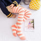 Soft Coral Fleece Striped Socks Collection