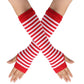 Striped Arm Warmer Collection - Red & White (Thin Stripes) Arm Warmers - Femboy Fatale