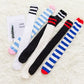 Soft Coral Fleece Striped Socks Collection