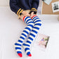 Soft Coral Fleece Striped Socks Collection