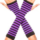 Striped Arm Warmer Collection - Black & Purple Arm Warmers - Femboy Fatale