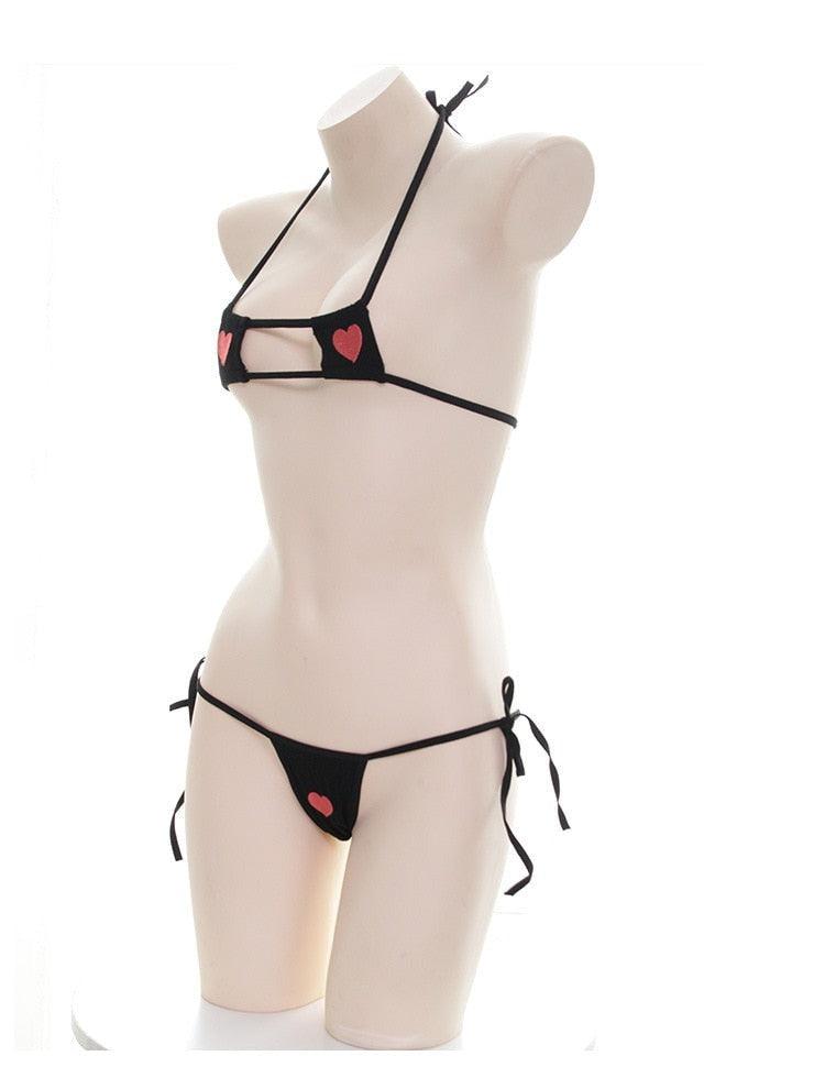 Japanese Nurse Heart Micro Bikini Collection - apparel - Femboy Fatale