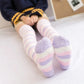 Soft Coral Fleece Striped Socks Collection