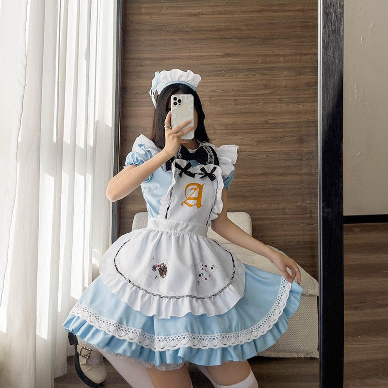 Alice Blue Poker Maid Dress Alice Blue Poker Maid Dress