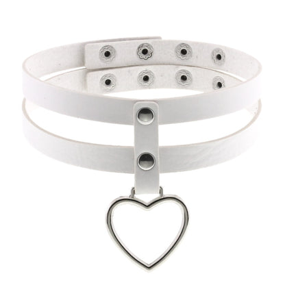 Harajuku White Leather Choker Collection - 1 Apparel - Femboy Fatale