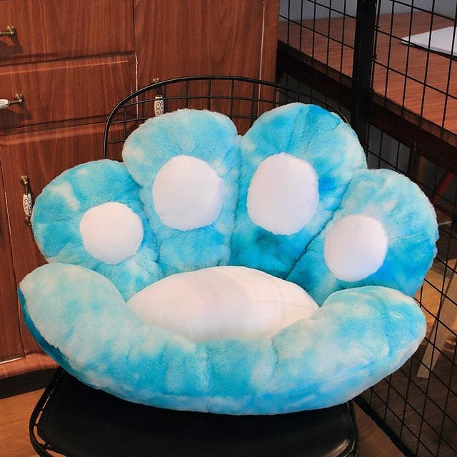 Cat Paw Pillow - 70cm x 60cm / Multicolor Blue Pillow - Femboy Fatale