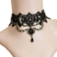 Gothic Black Lace Choker Collection - Necklace - Femboy Fatale