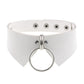 Harajuku White Leather Choker Collection - 24 Apparel - Femboy Fatale