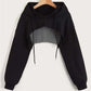 Ultra Cropped Mesh Hoodie