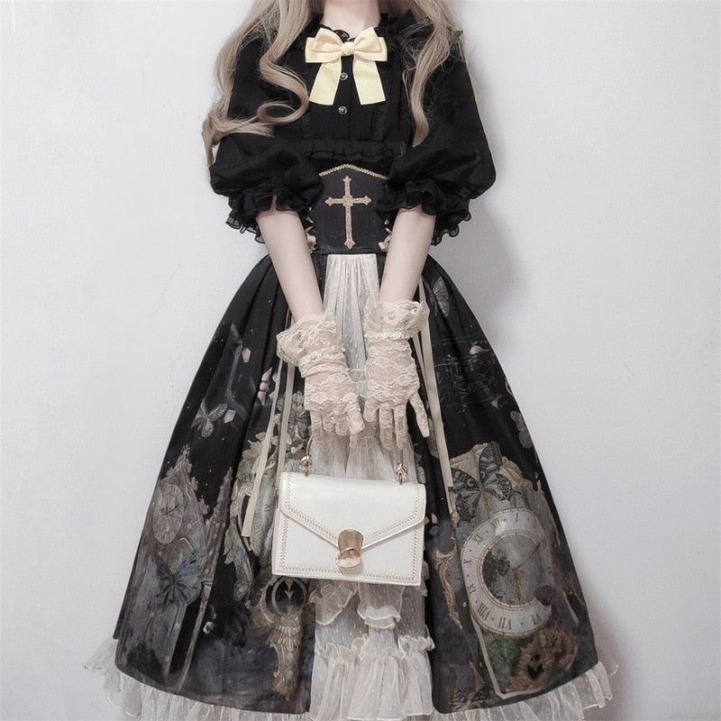 Victorian Gothic Lolita Dress - Dress - Femboy Fatale